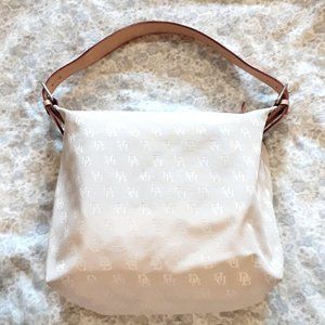 Lovely cream / off white /light taupe purse / handbag/ bucket bag from Dooney &